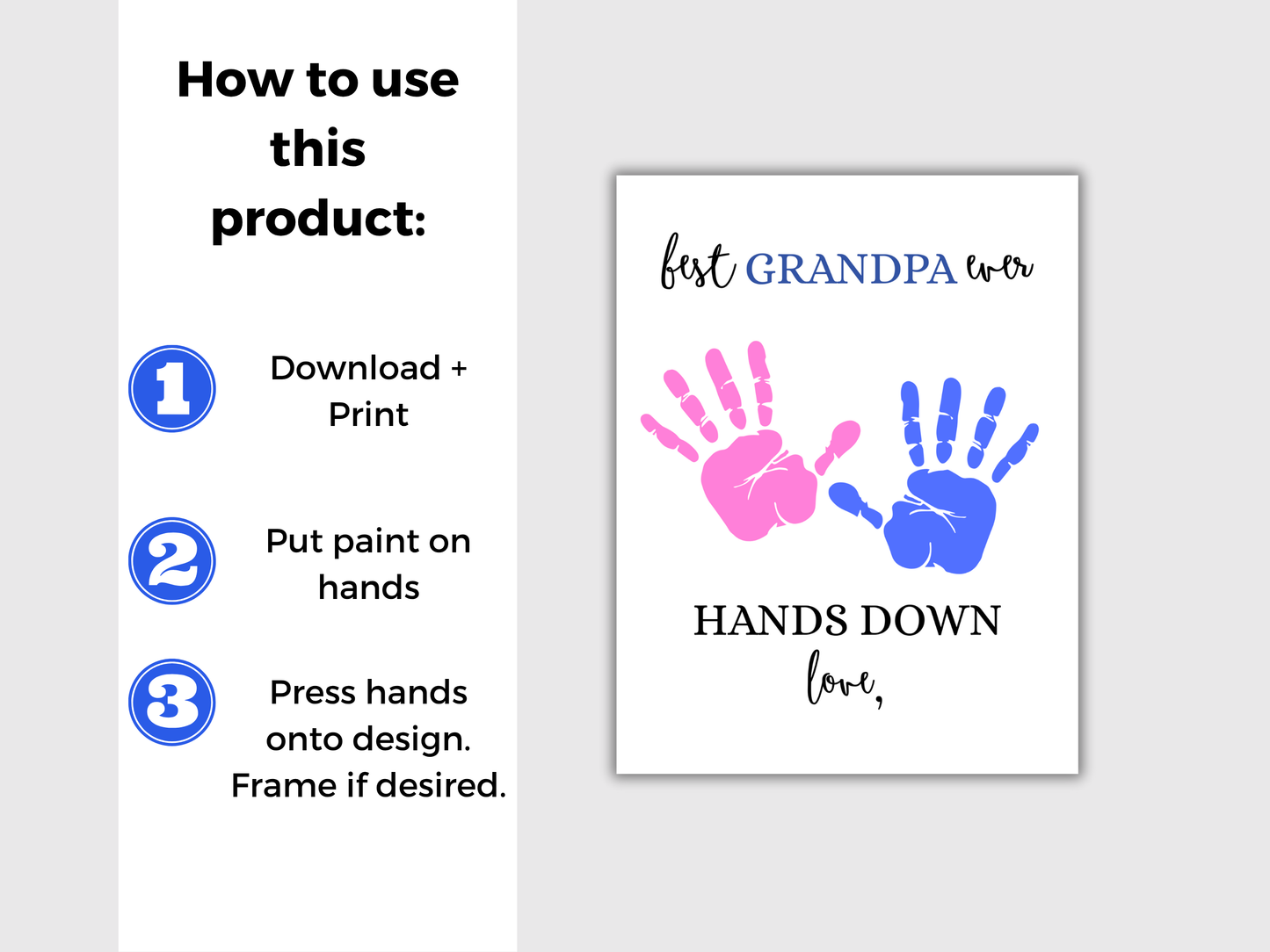 Best Grandpa Handprint Art