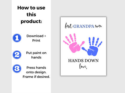 Best Grandpa Handprint Art