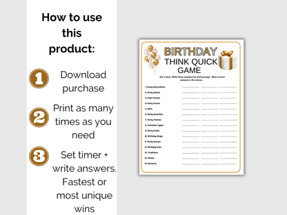 Birthday Think Quick