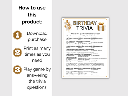 Birthday Trivia Game