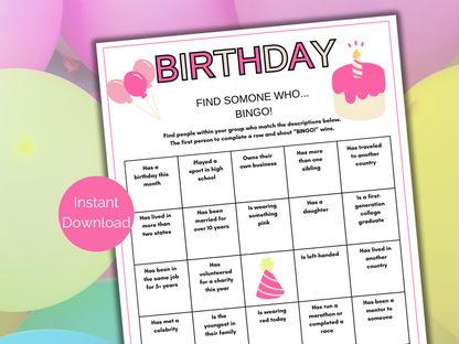 Birthday Find Someone Who