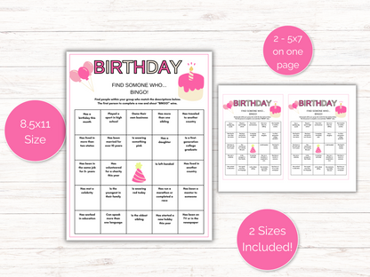 Birthday Find Someone Who