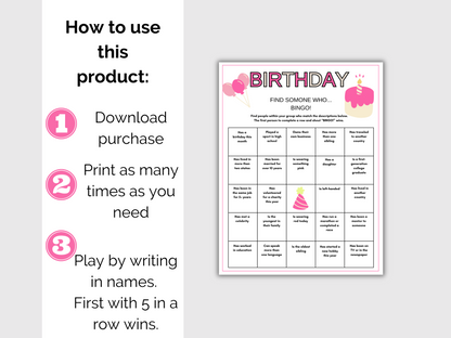 Birthday Find Someone Who