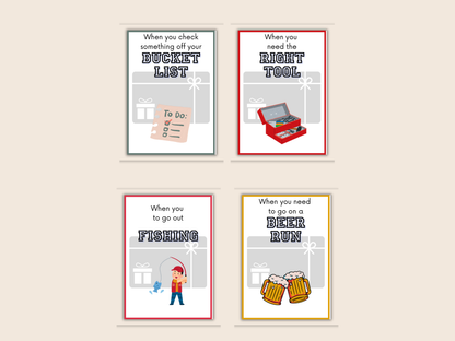 Birthday Gift Card Book for Him Editable or Printable