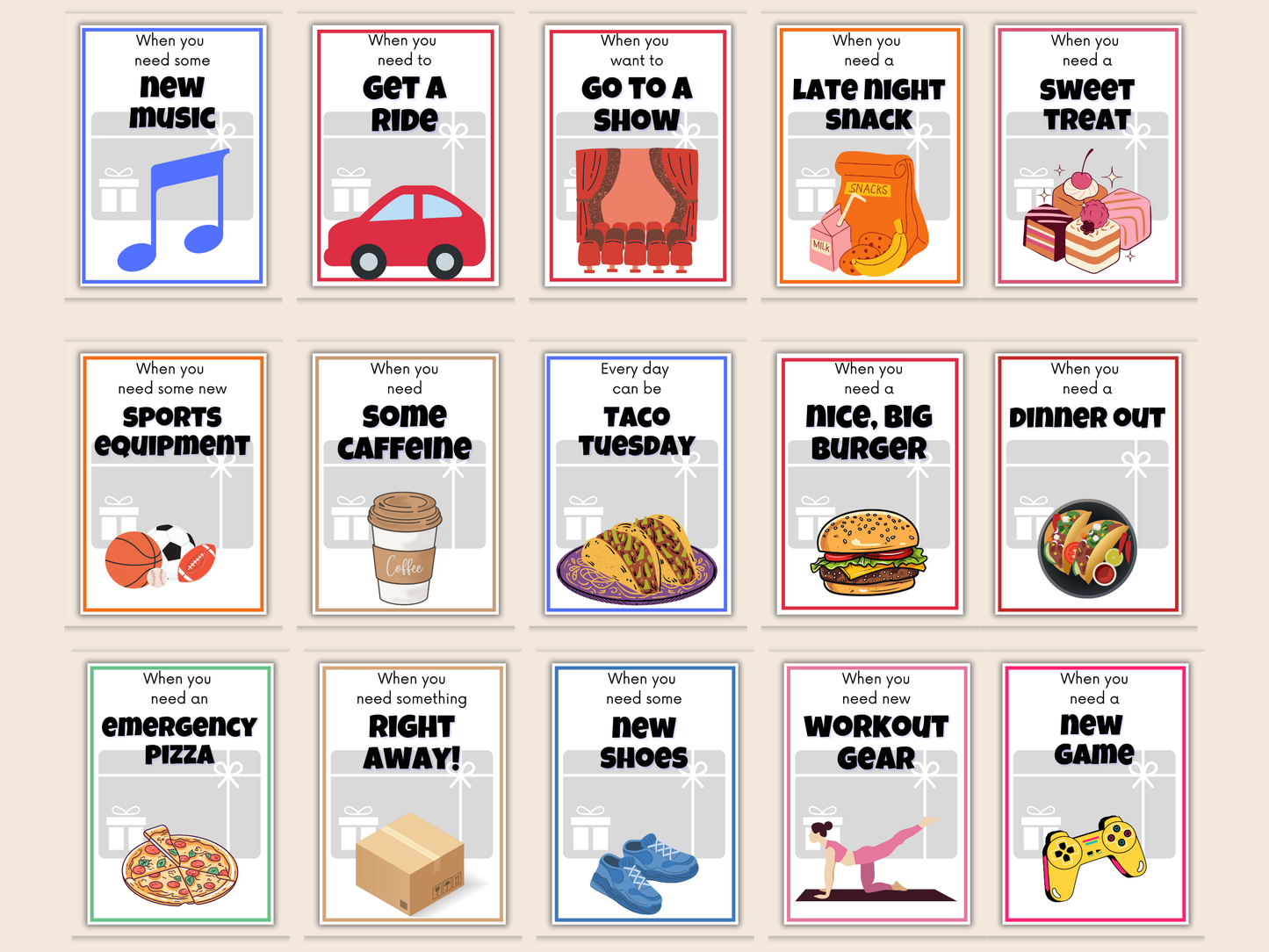 Birthday Gift Card Book Editable or Printable