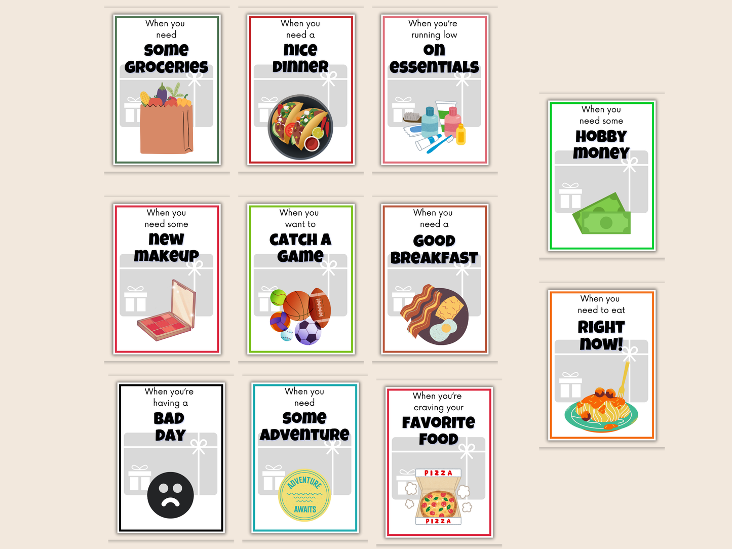 Birthday Gift Card Book Editable or Printable