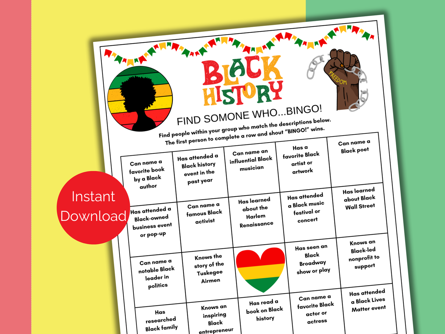 Black History Find Someone Who