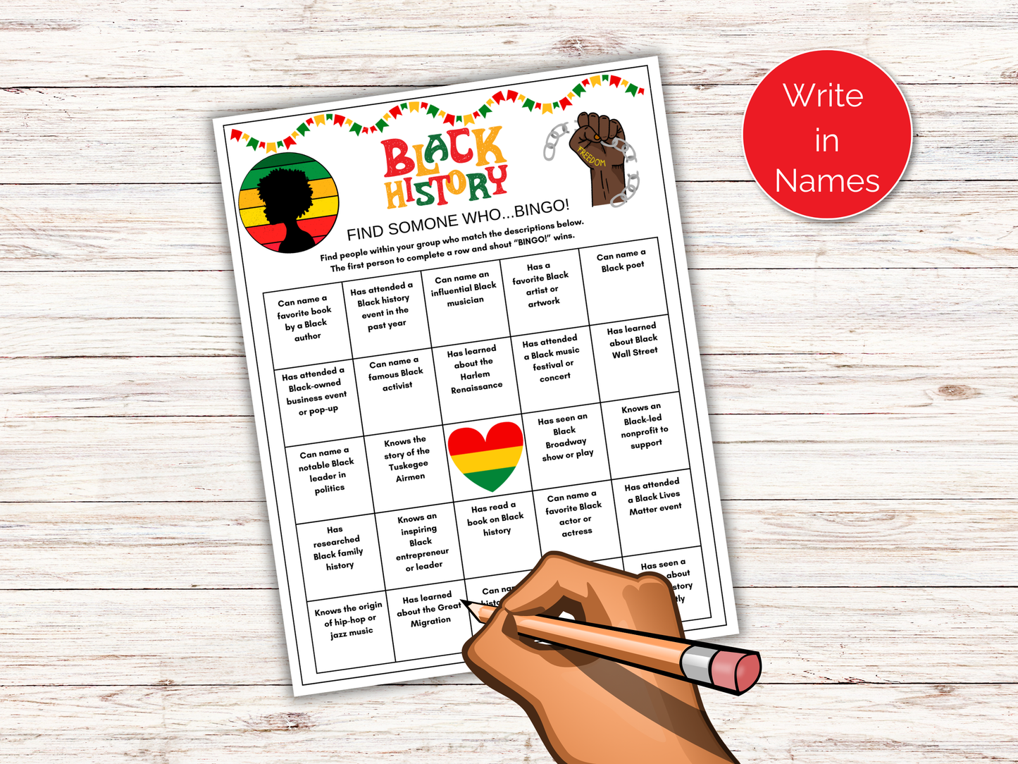 Black History Find Someone Who