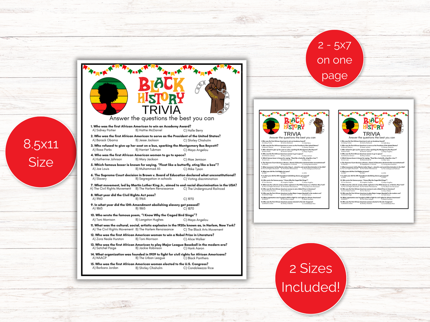 Black History Month Trivia Game