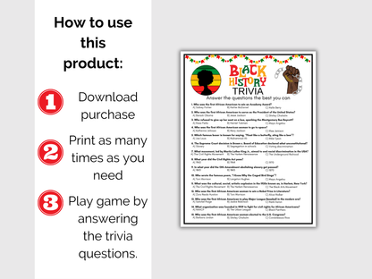 Black History Month Trivia Game