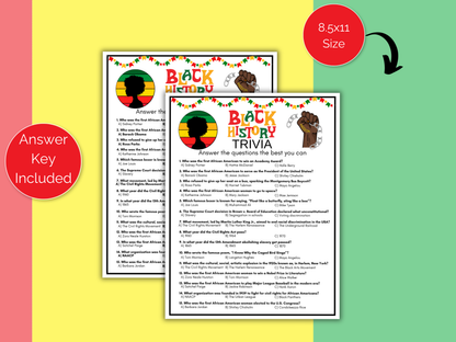 Black History Month Trivia Game