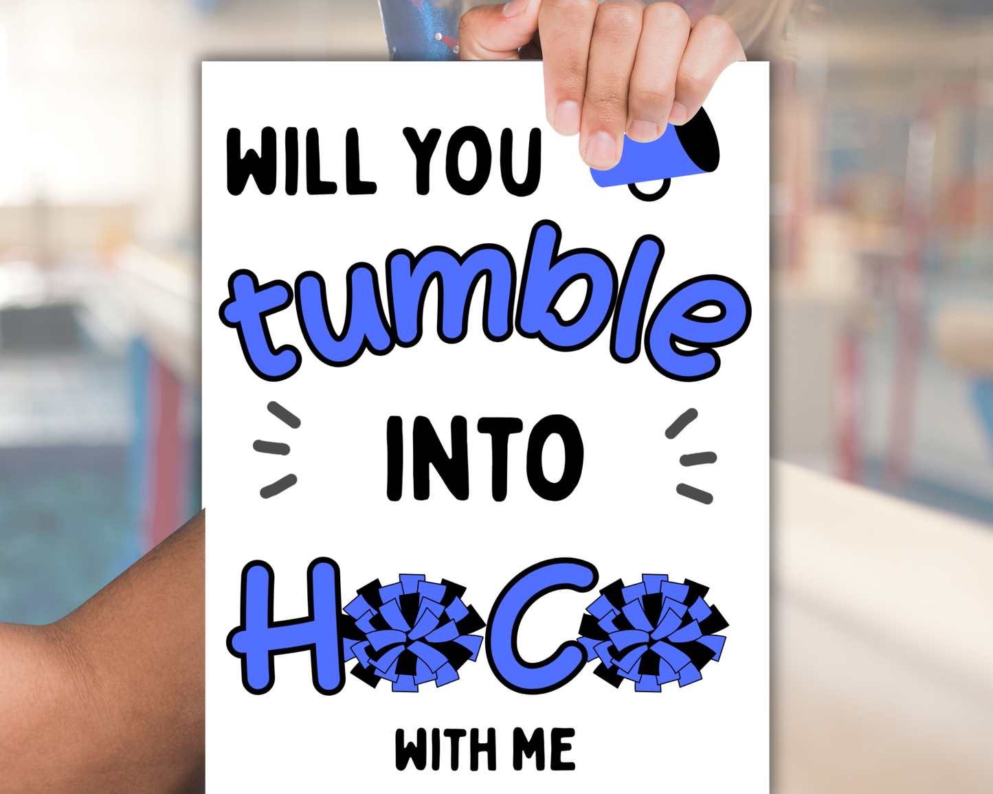 Editable Cheerleading Homecoming Proposal Sign