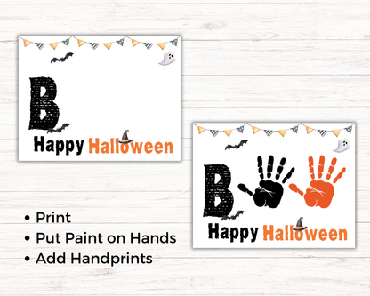 Boo Halloween Handprint Art