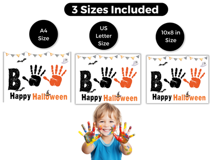 Boo Halloween Handprint Art