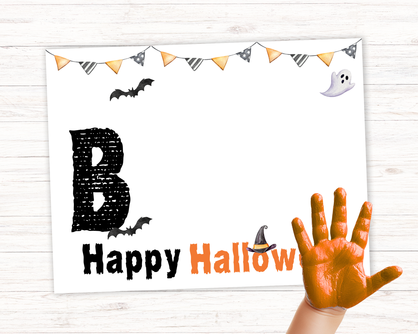 Boo Halloween Handprint Art