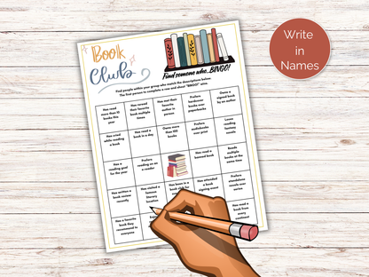 Book Club Find Someone Who