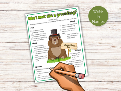 Who's The Most Like a Groundhog