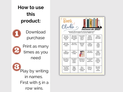 Book Club Find Someone Who