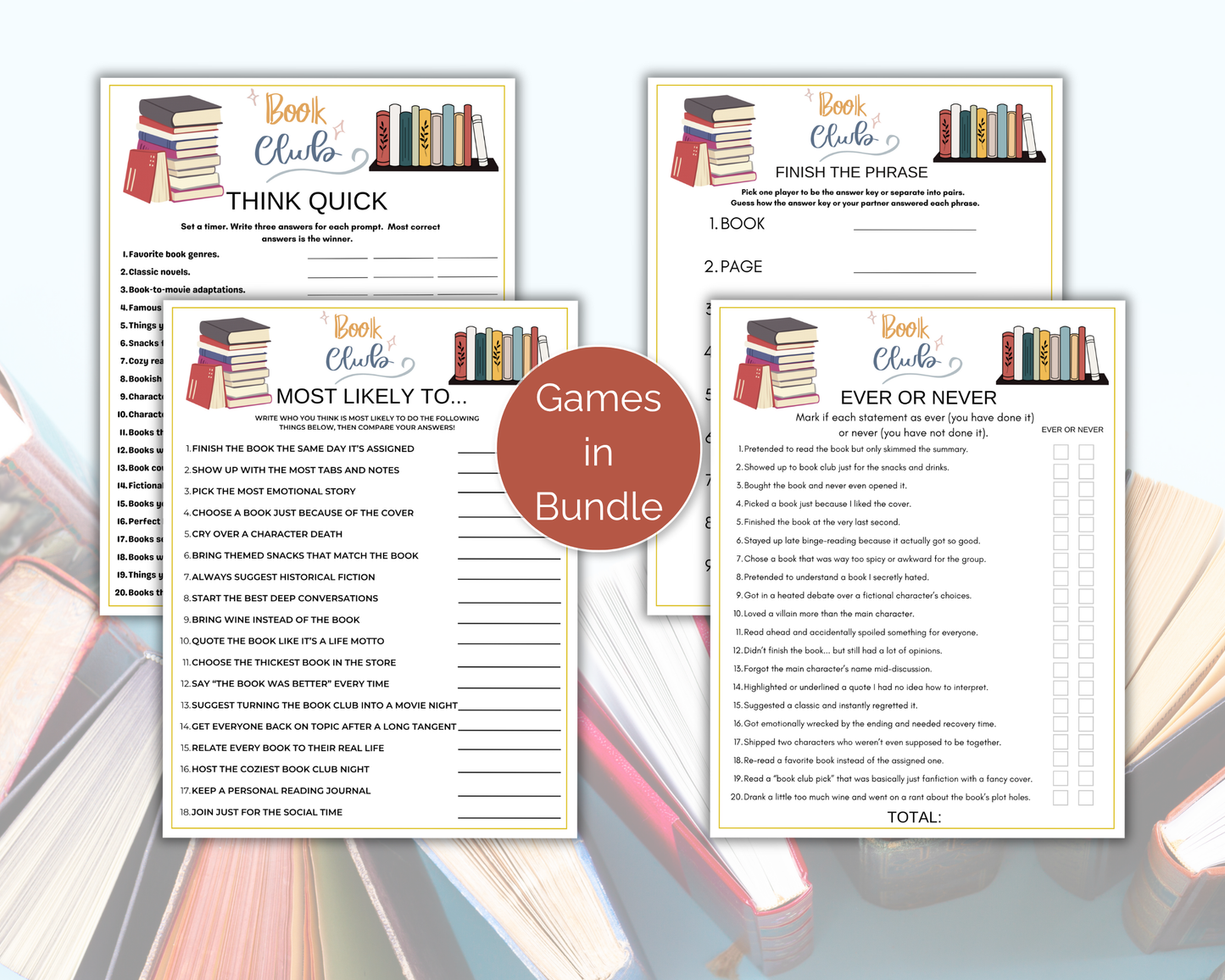 Book Club Game Bundle