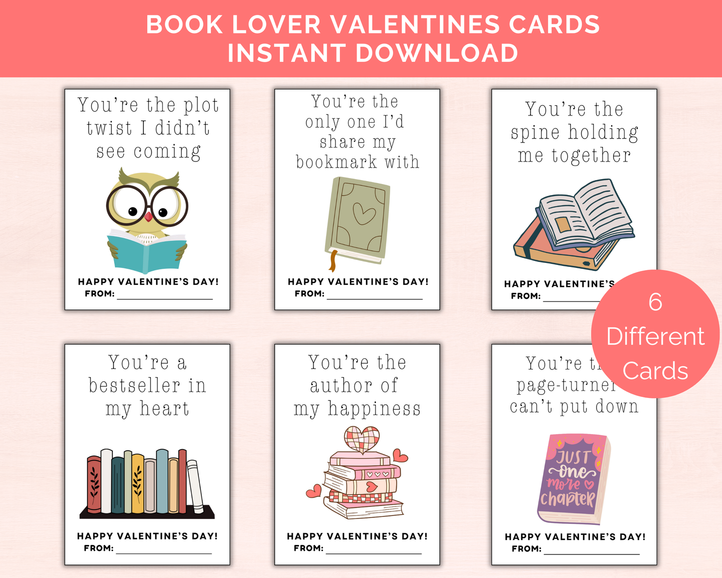 Book Lovers Valentine Cards