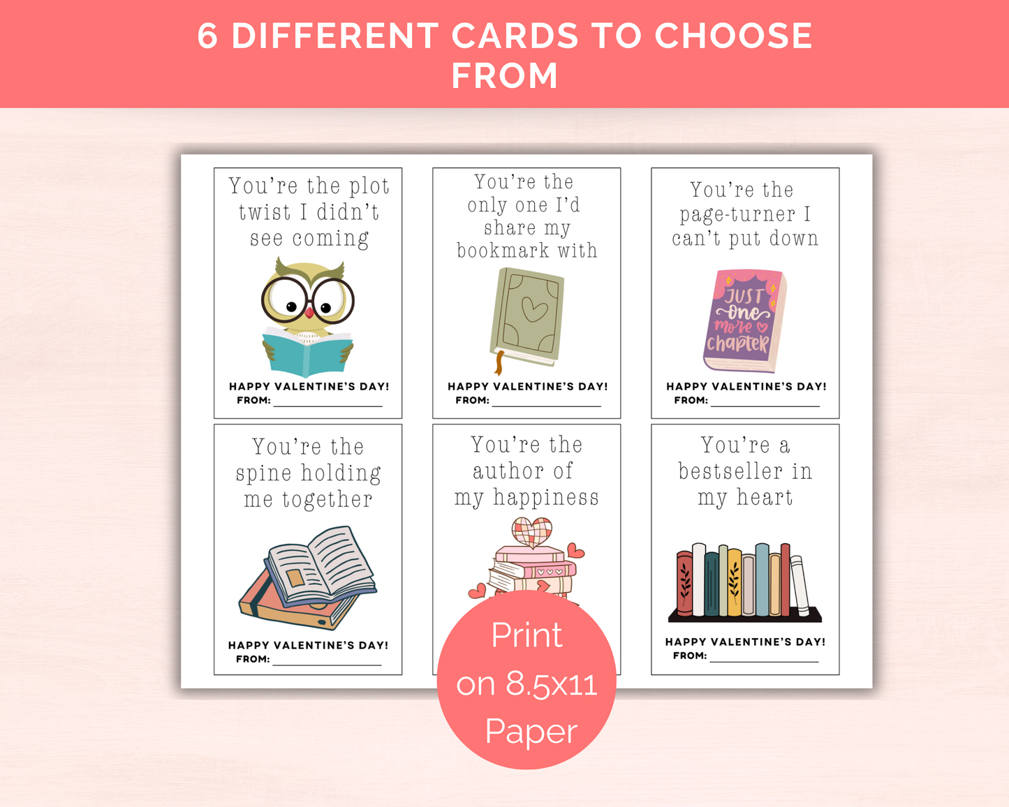 Book Lovers Valentine Cards