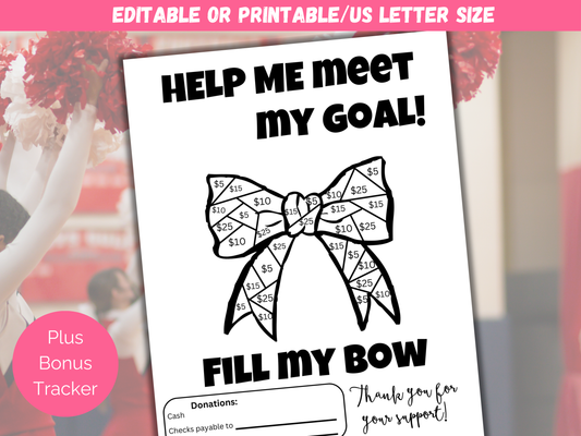 Editable Fill My Bow Fundraiser Template