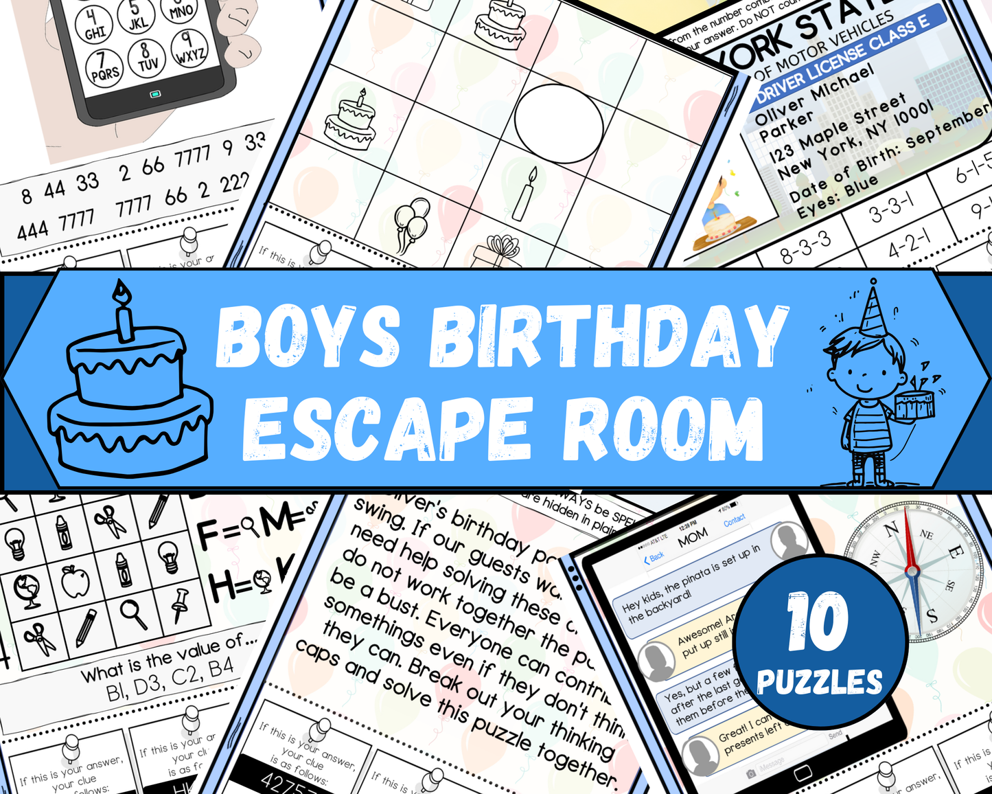 Boys Birthday Escape Room