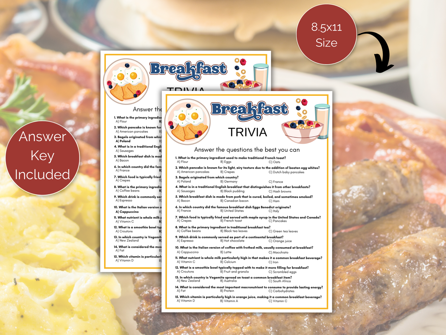 Breakfast Trivia Game