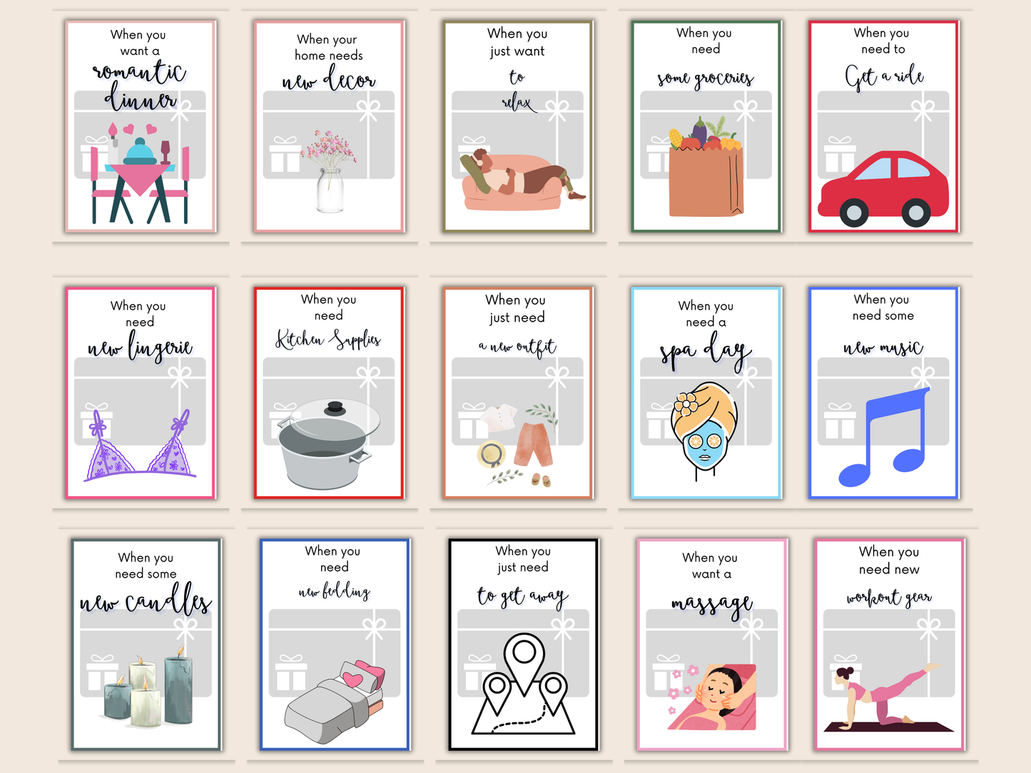 Bridal Shower Gift Card Book Editable or Printable
