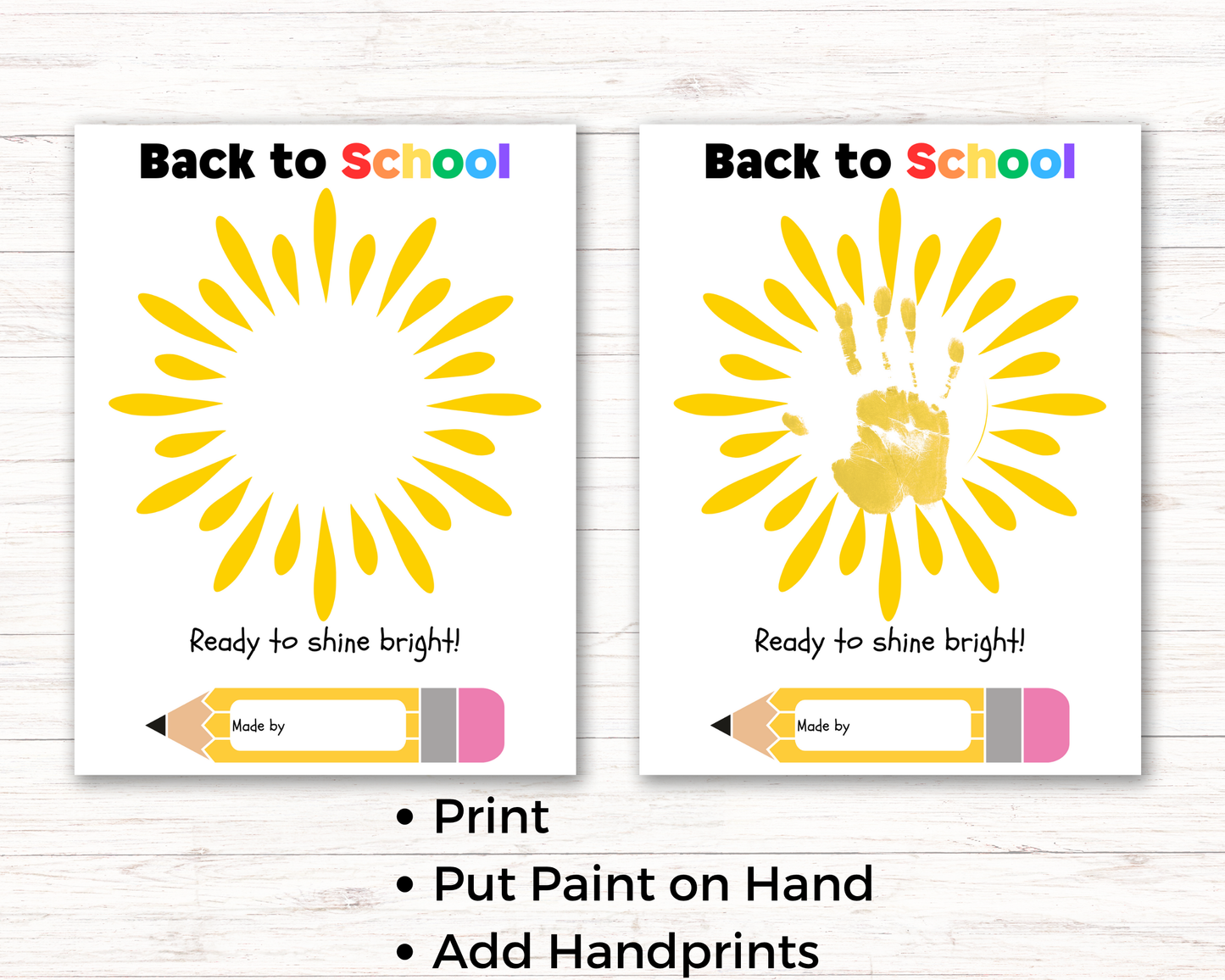Back to School Handprint Art