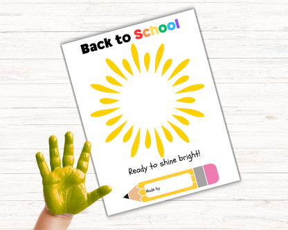 Back to School Handprint Art
