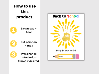 Back to School Handprint Art