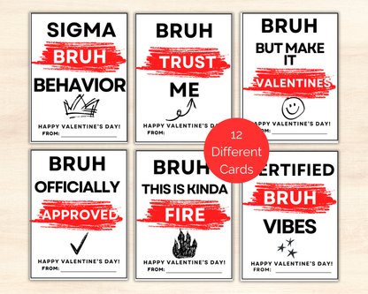 Bruh Valentine Cards