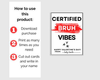 Bruh Valentine Cards