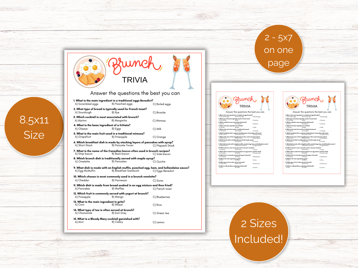 Brunch Trivia Game