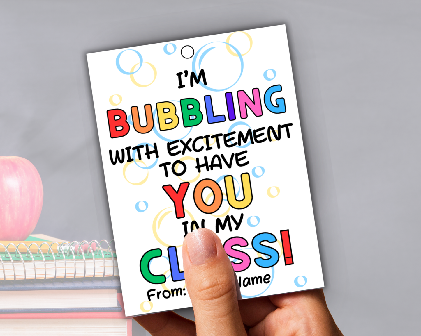 Editable Back To School Bubble Gift Tags