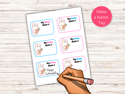 What's Your Bunny Name Game + Name Tags