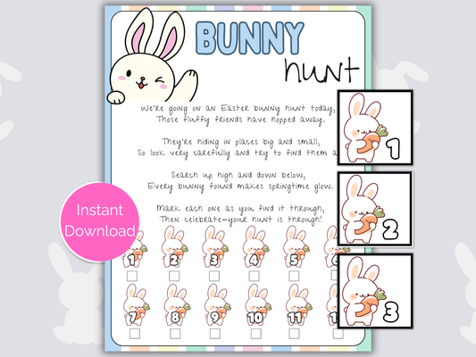 Easter Bunny Scavenger Hunt for kids