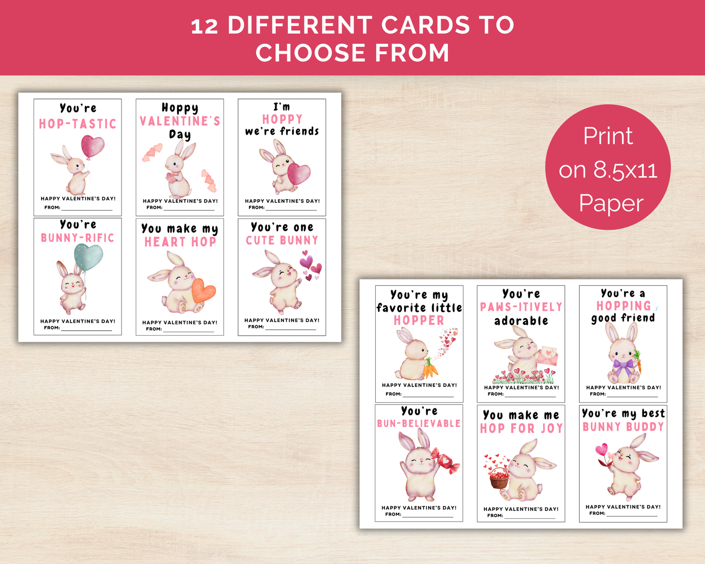 Bunny Valentine Cards