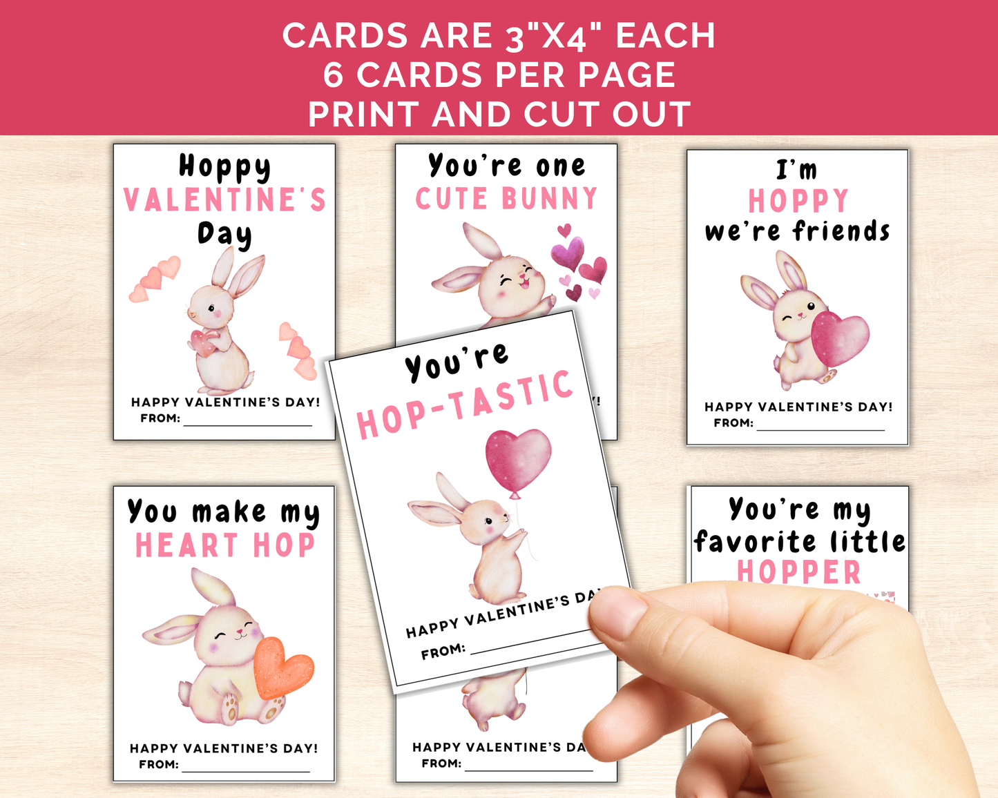 Bunny Valentine Cards