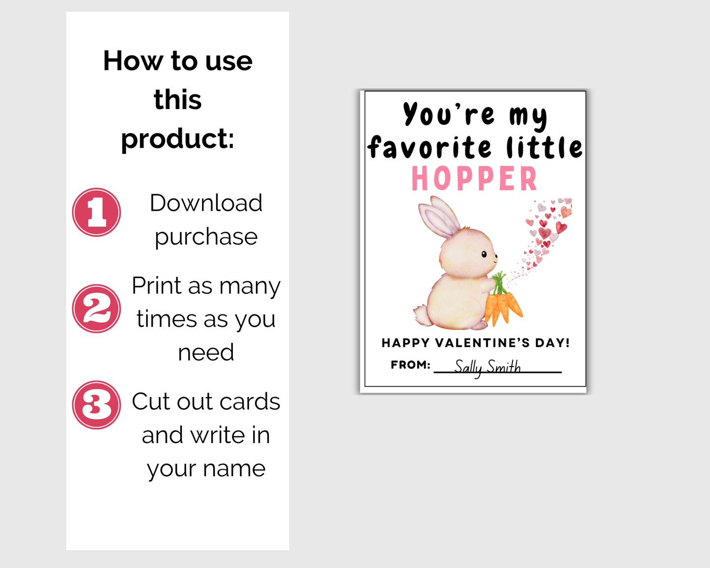 Bunny Valentine Cards