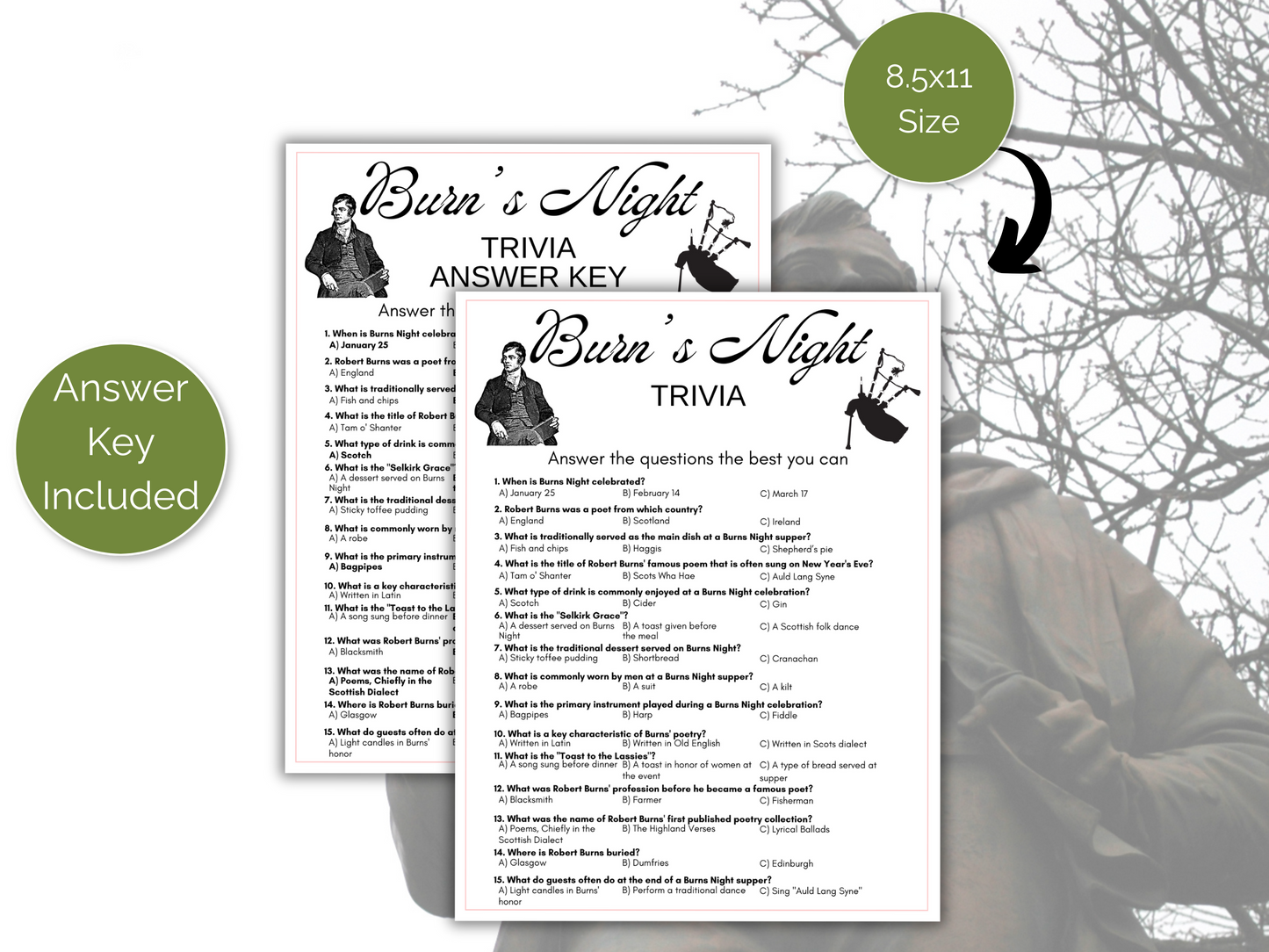 Burns Night Trivia Game