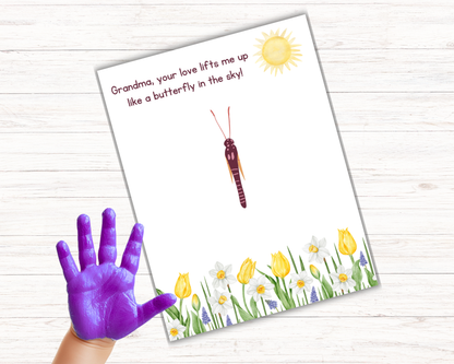 Butterfly Grandma Handprint Art