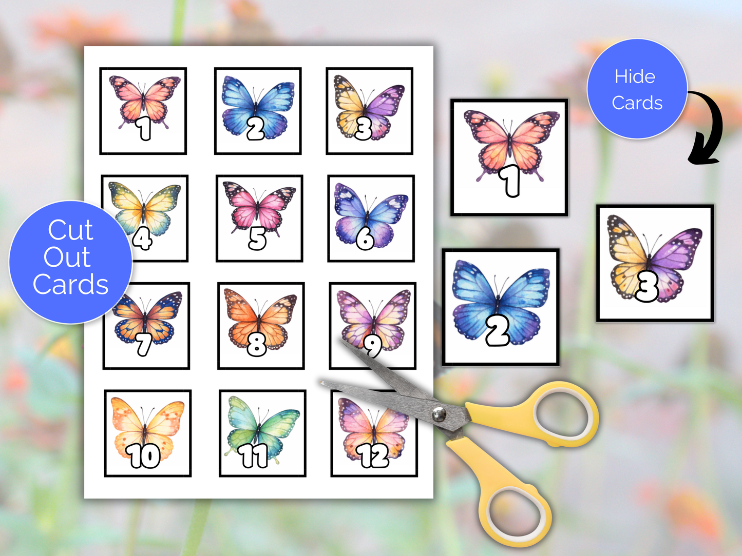 Butterfly Scavenger Hunt for kids