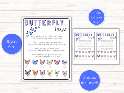 Butterfly Scavenger Hunt for kids