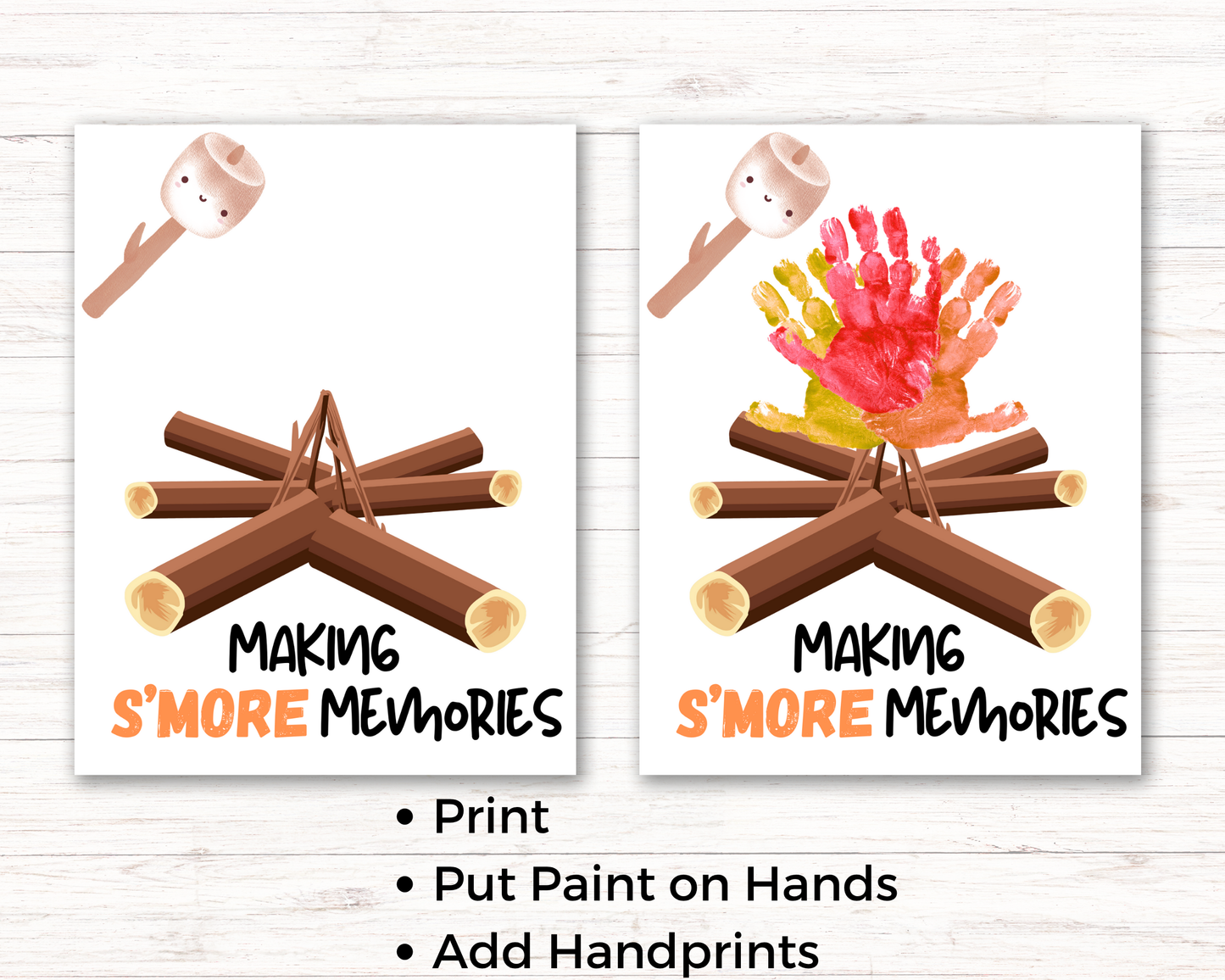 Smore's Handprint Art