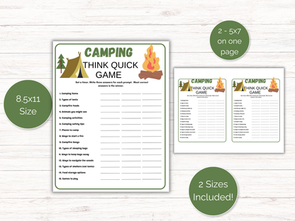 Camping Think Quick