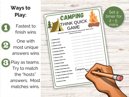 Camping Think Quick