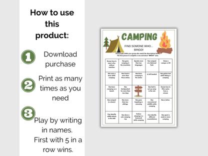 Camping Find Someone Who