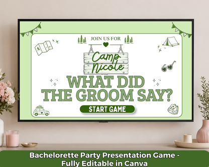 Camp Bachelorette What Did The Groom Say Game
